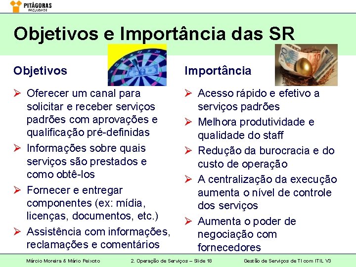 Objetivos e Importância das SR Objetivos Importância Ø Oferecer um canal para solicitar e