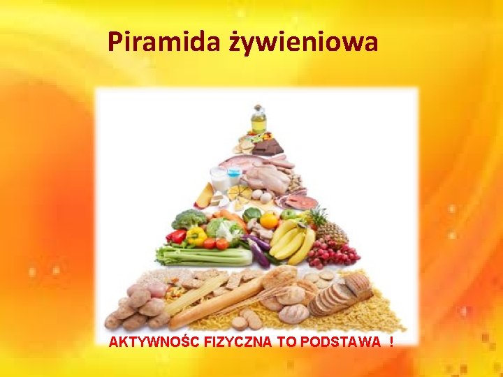 Piramida żywieniowa AKTYWNOŚC FIZYCZNA TO PODSTAWA ! 