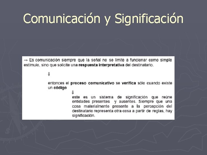 Comunicación y Significación 