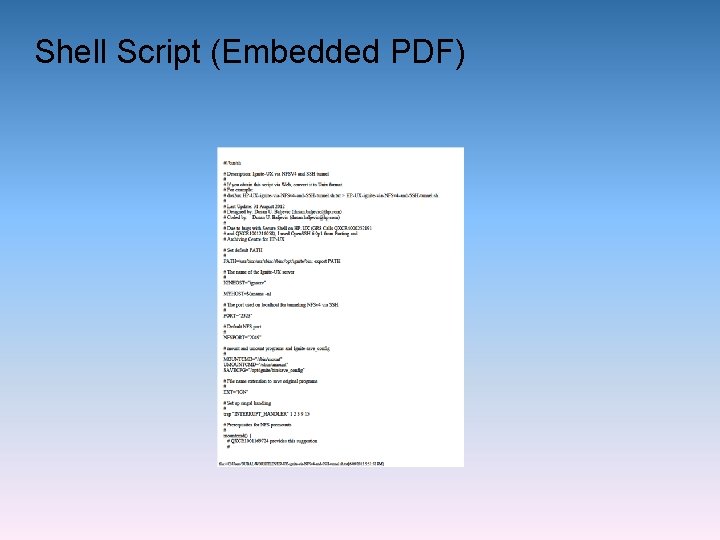 Shell Script (Embedded PDF) 