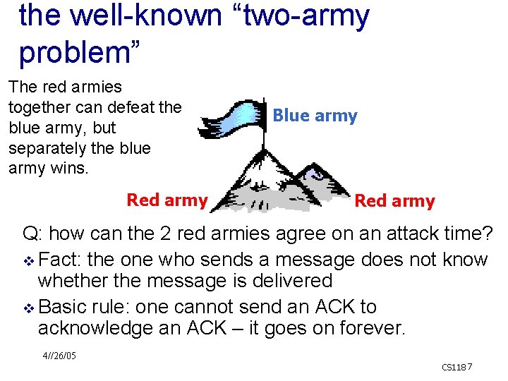 the well-known “two-army problem” The red armies together can defeat the blue army, but the well-known “two-army problem” The red armies together can defeat the blue army, but