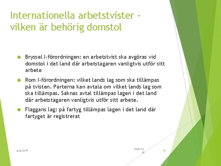 Internationella arbetstvister vilken är behörig domstol Bryssel I-förordningen: en arbetstvist ska avgöras vid domstol