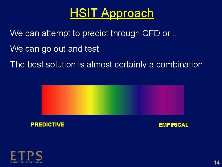 HSIT Approach We can attempt to predict through CFD or. . We can go
