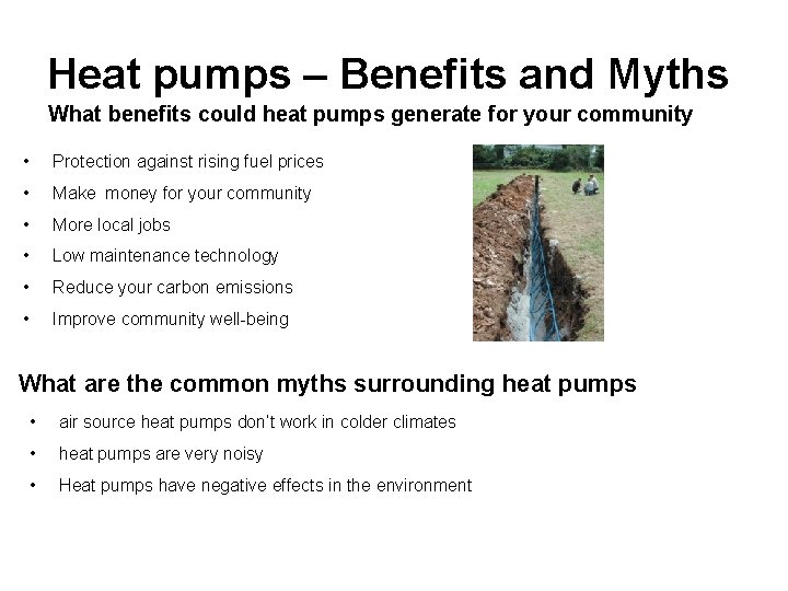 Heat pumps – Benefits and Myths What benefits could heat pumps generate for your