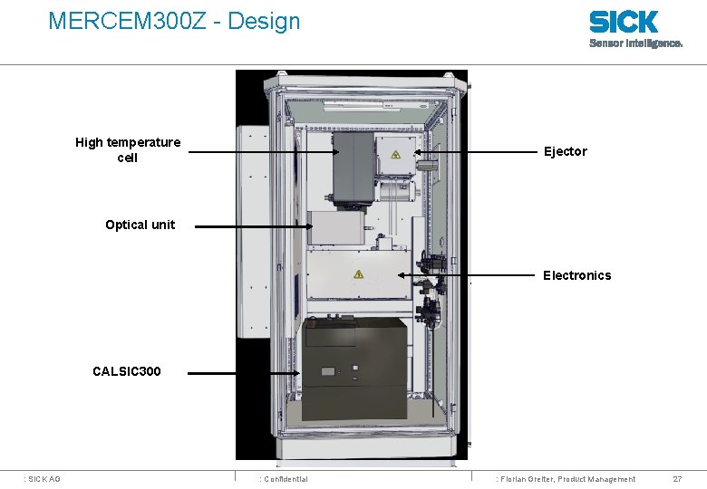 MERCEM 300 Z - Design High temperature cell Ejector Optical unit Electronics CALSIC 300