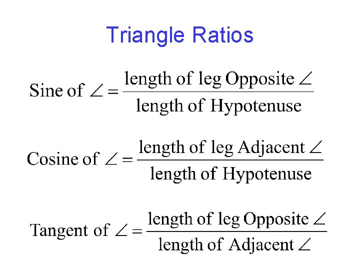 Triangle Ratios 