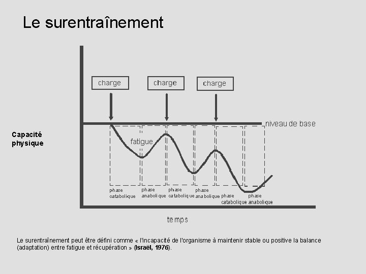 Le surentraînement Capacité physique Le surentraînement peut être défini comme « l'incapacité de l'organisme