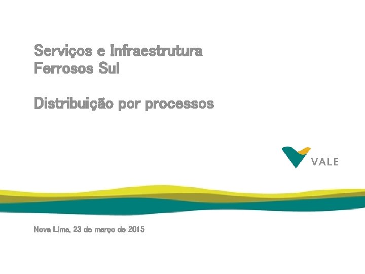 Serviços e Infraestrutura Ferrosos Sul Distribuição por processos Nova Lima, 23 de março de