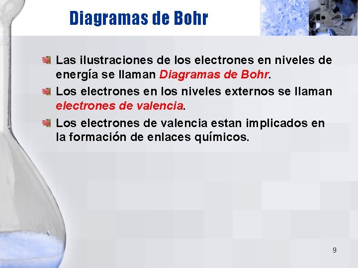 Diagramas de Bohr Las ilustraciones de los electrones en niveles de energía se llaman Diagramas de Bohr Las ilustraciones de los electrones en niveles de energía se llaman
