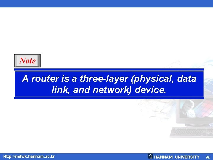Note A router is a three-layer (physical, data link, and network) device. Http: //netwk. Note A router is a three-layer (physical, data link, and network) device. Http: //netwk.