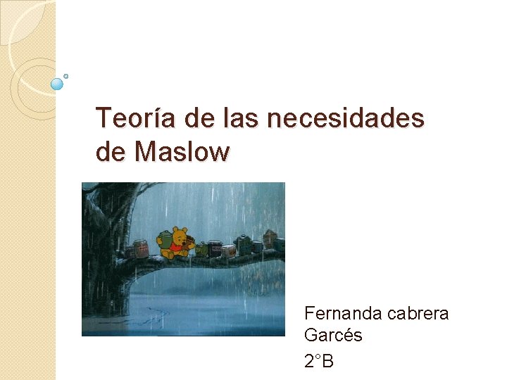 Teoría de las necesidades de Maslow Fernanda cabrera Garcés 2°B 