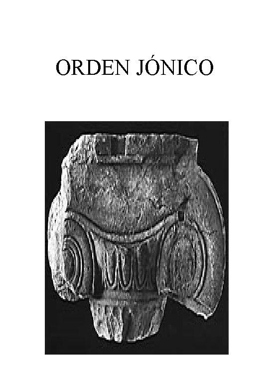 ORDEN JÓNICO 