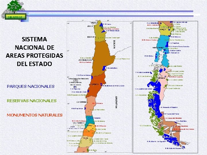 SISTEMA NACIONAL DE AREAS PROTEGIDAS DEL ESTADO PARQUES NACIONALES RESERVAS NACIONALES MONUMENTOS NATURALES 
