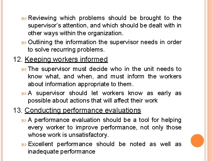  Reviewing which problems should be brought to the supervisor’s attention, and which should