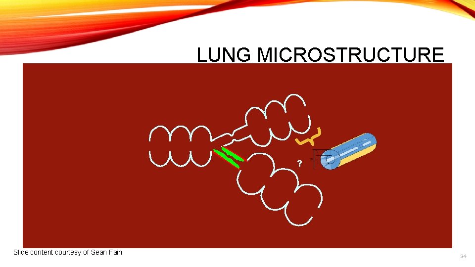 LUNG MICROSTRUCTURE ? Slide content courtesy of Sean Fain 34 