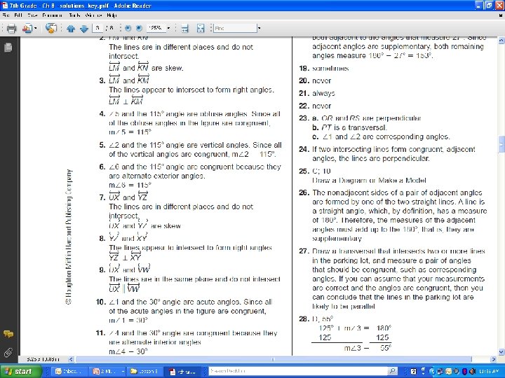 8 -3 Line and Angle Relationships 