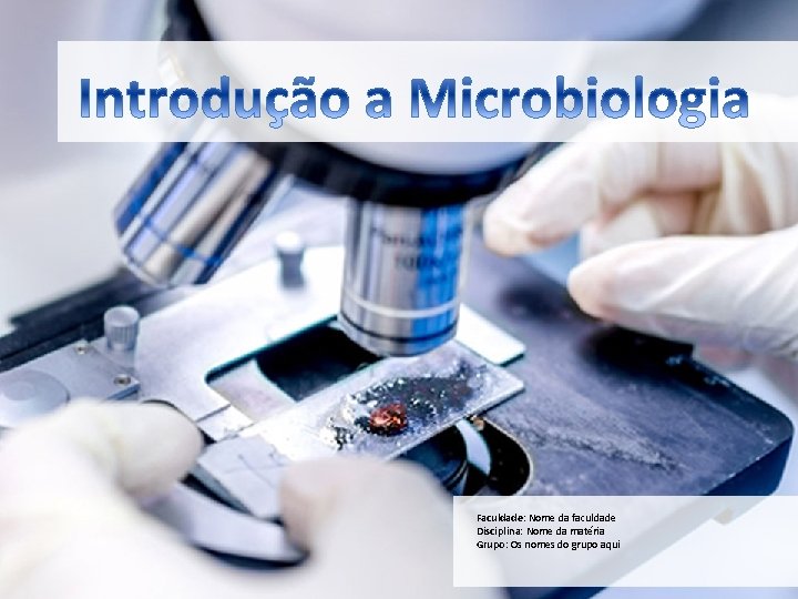 Faculdade: Nome da faculdade Disciplina: Nome da matéria Grupo: Os nomes do grupo aqui