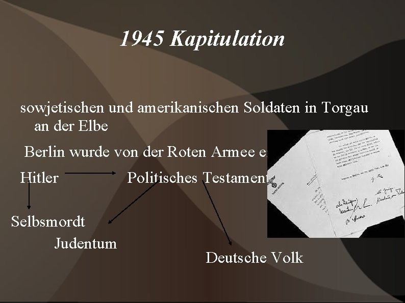 1945 Kapitulation sowjetischen und amerikanischen Soldaten in Torgau an der Elbe Berlin wurde von