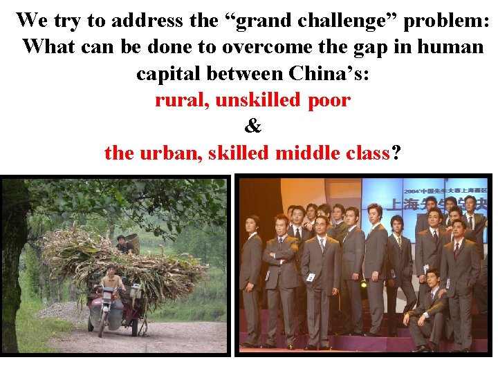 We try to address the “grand challenge” problem: What can be done to overcome We try to address the “grand challenge” problem: What can be done to overcome