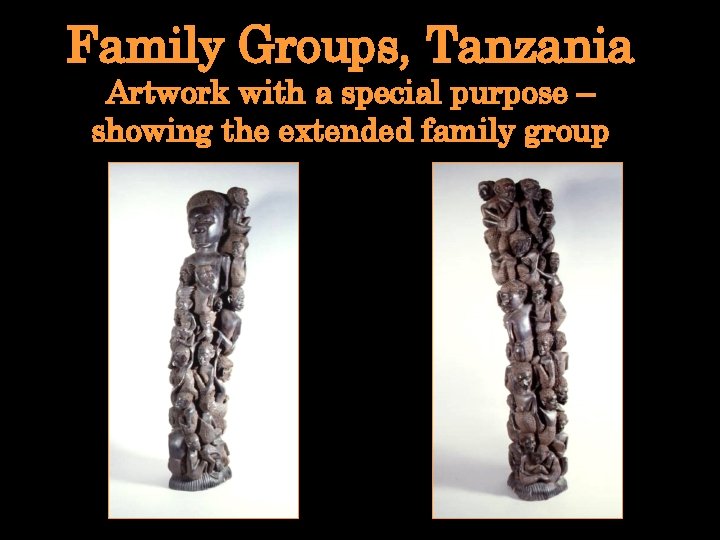 Family Groups, Tanzania Artwork with a special purpose – showing the extended family group