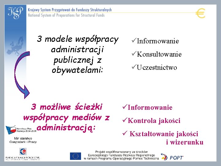 3 modele współpracy administracji publicznej z obywatelami: 3 możliwe ścieżki współpracy mediów z administracją: