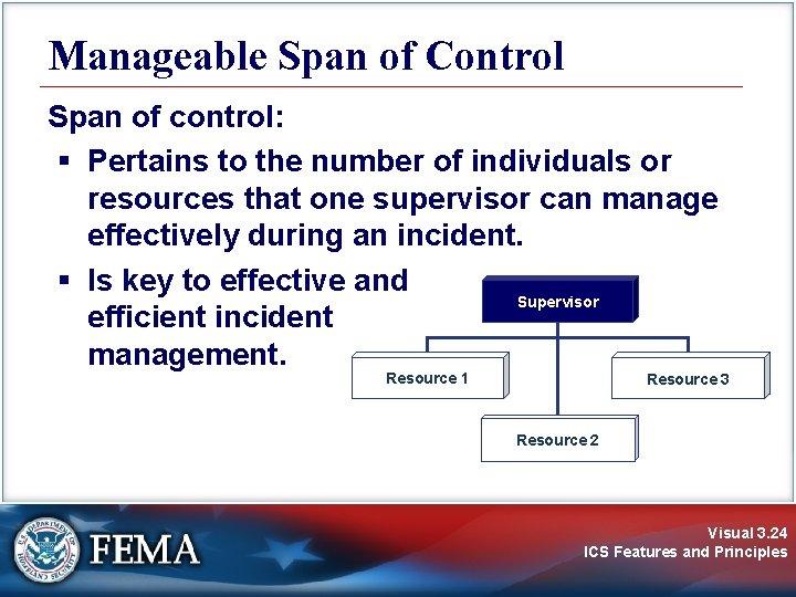 Manageable Span of Control Span of control: § Pertains to the number of individuals