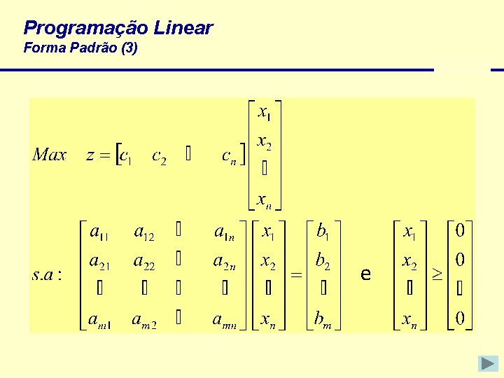 Programação Linear Forma Padrão (3) 