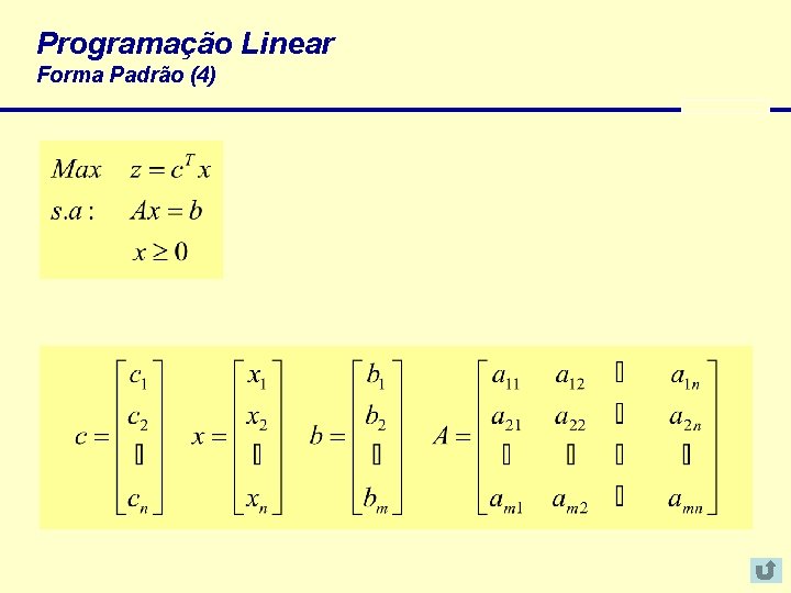 Programação Linear Forma Padrão (4) 