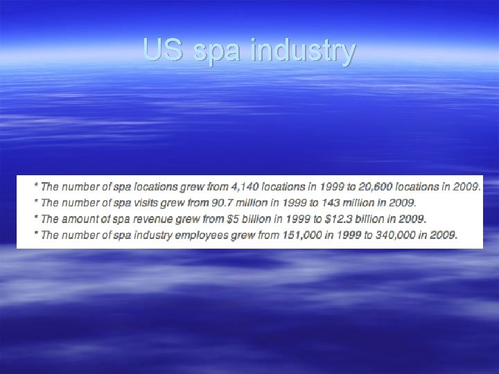 US spa industry 