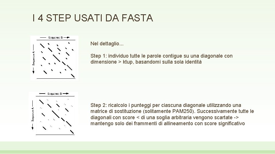 I 4 STEP USATI DA FASTA Nel dettaglio. . . Step 1: individuo tutte