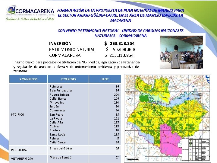 FORMULACIÓN DE LA PROPUESTA DE PLAN INTEGRAL DE MANEJO PARA EL SECTOR ARIARI-GÜÉJAR-CAFRE, EN