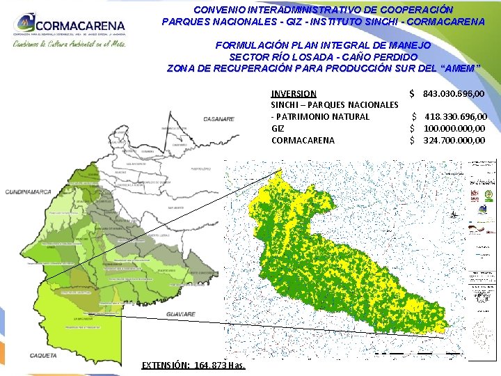 CONVENIO INTERADMINISTRATIVO DE COOPERACIÓN PARQUES NACIONALES - GIZ - INSTITUTO SINCHI - CORMACARENA FORMULACIÓN