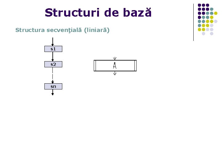 Structuri de bază Structura secvenţială (liniară) s 1 s 2 sn 