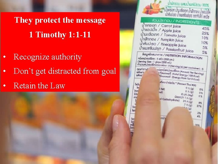 They protect the message 1 Timothy 1: 1 -11 • Recognize authority • Don’t They protect the message 1 Timothy 1: 1 -11 • Recognize authority • Don’t