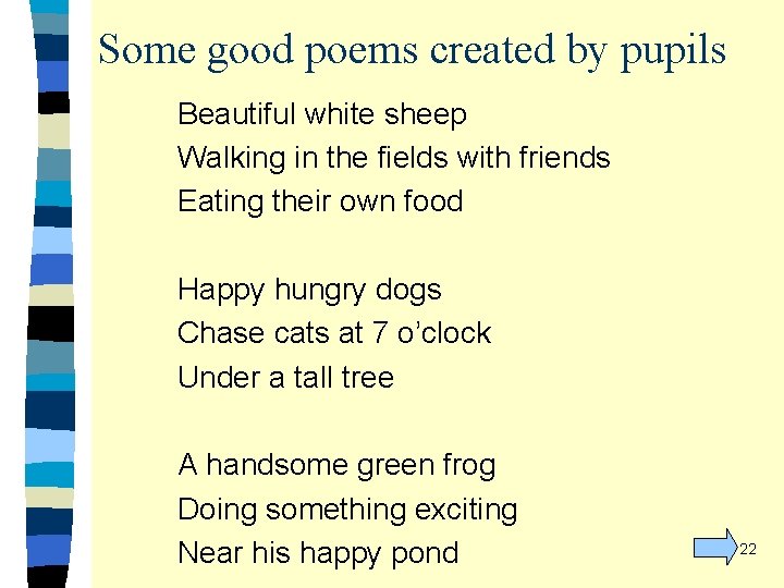 Some good poems created by pupils Beautiful white sheep Walking in the fields with Some good poems created by pupils Beautiful white sheep Walking in the fields with