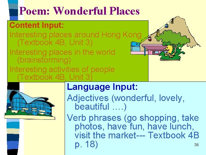 Poem: Wonderful Places Content Input: Interesting places around Hong Kong (Textbook 4 B, Unit Poem: Wonderful Places Content Input: Interesting places around Hong Kong (Textbook 4 B, Unit