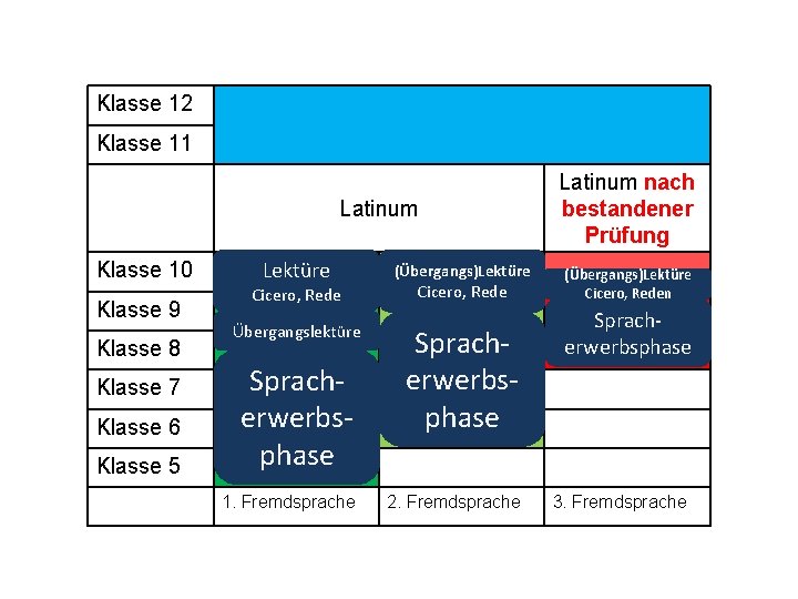 Klasse 12 Klasse 11 Latinum Klasse 10 Klasse 9 Klasse 8 Klasse 7 Klasse