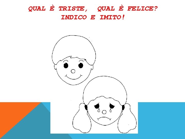 QUAL È TRISTE, QUAL È FELICE? INDICO E IMITO! 