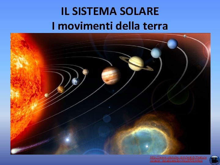 IL SISTEMA SOLARE I movimenti della terra http: //www. youtube. com/watch? feature =player_detailpage&v=Heu. B