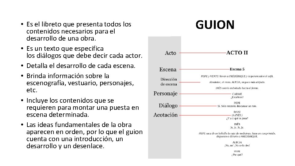  • Es el libreto que presenta todos los contenidos necesarios para el desarrollo