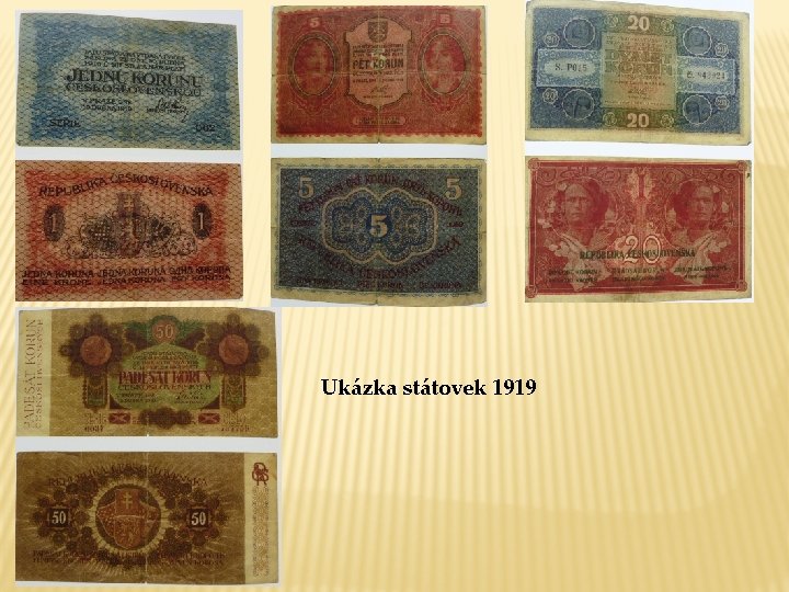 Ukázka státovek 1919 