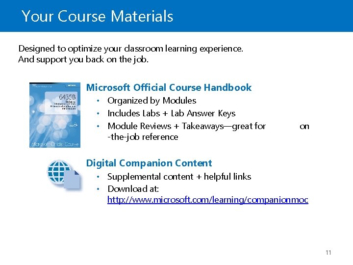 Your Course Materials Designed to optimize your classroom learning experience. And support you back