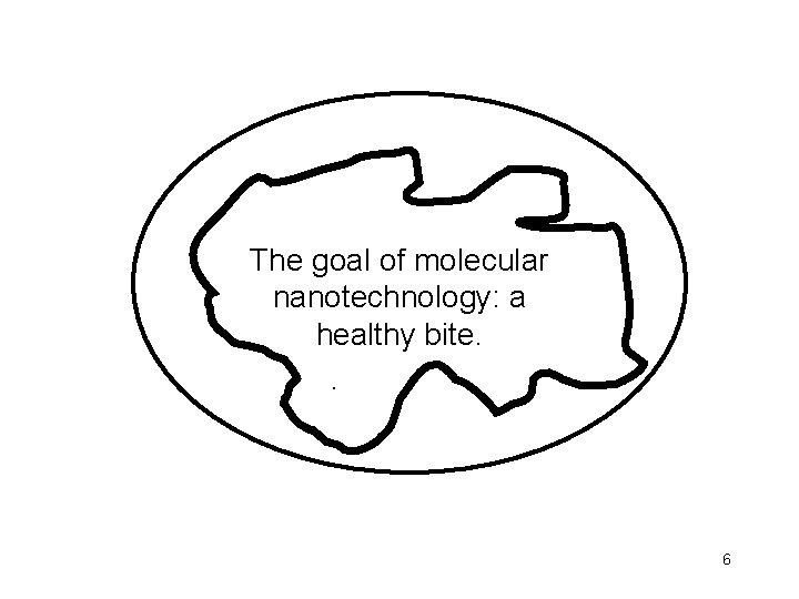 The goal of molecular nanotechnology: a healthy bite. . 6 