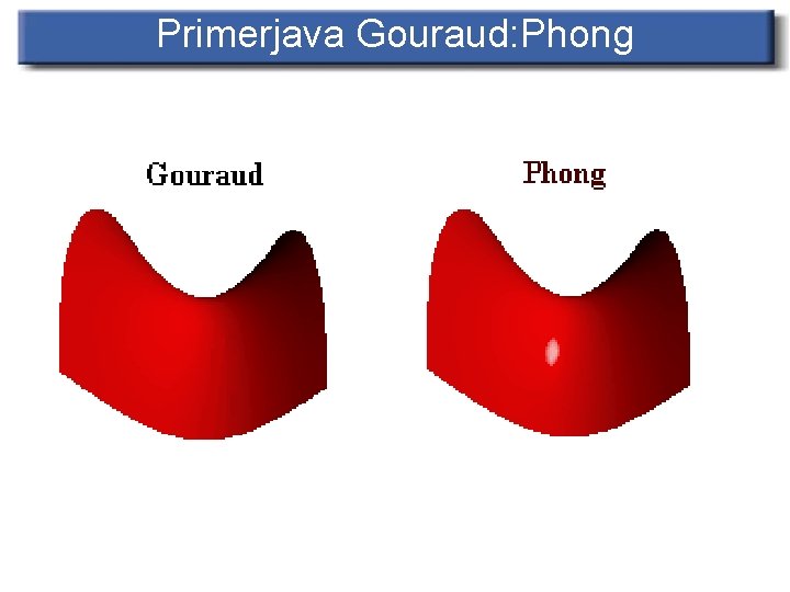 Primerjava Gouraud: Phong 