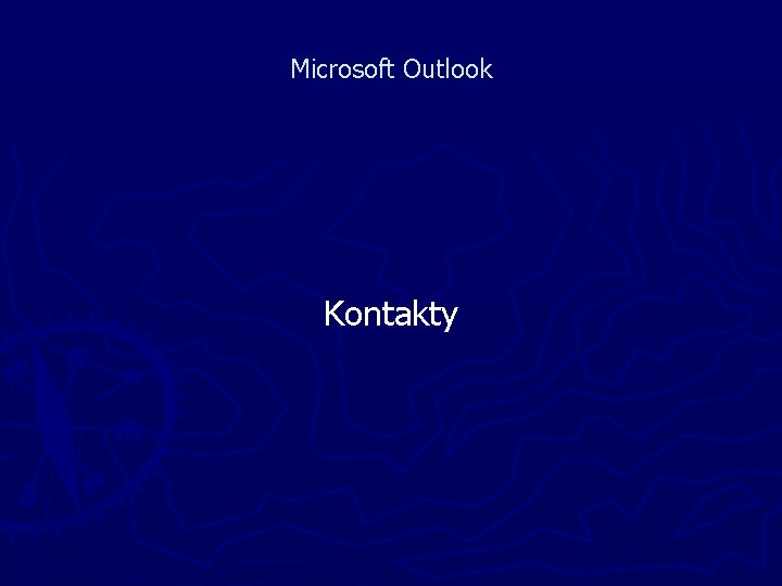 Microsoft Outlook Kontakty 