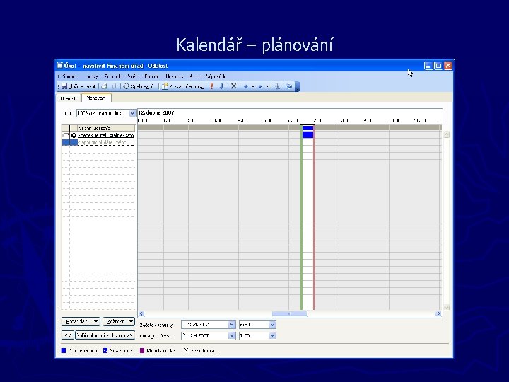 Kalendář – plánování 