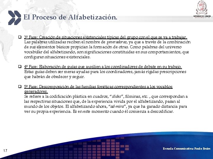El Proceso de Alfabetización. Add your company slogan q 3º Fase: Creación de situaciones