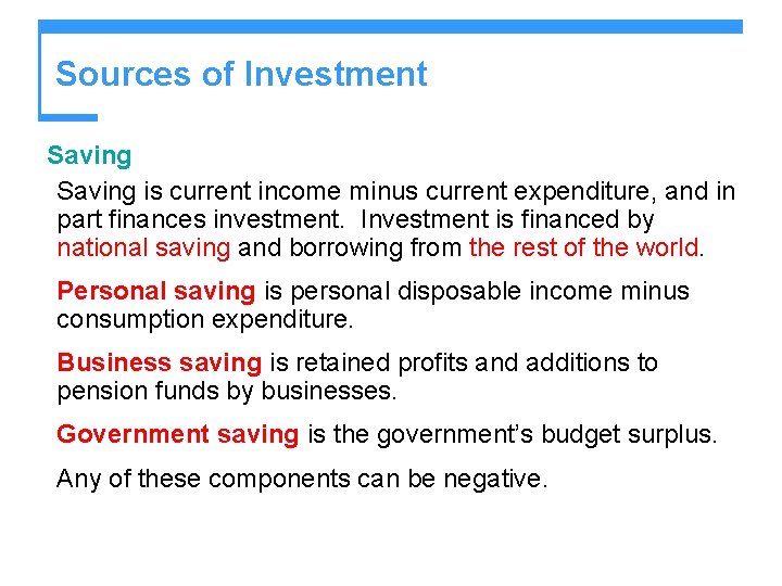 INVESTMENT SPENDING CAPITAL FORMATION 4 Income and ConsumptionLCH
