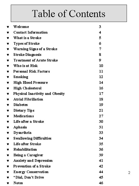 Table of Contents © © © © © © © © Welcome Contact Information Table of Contents © © © © © © © © Welcome Contact Information