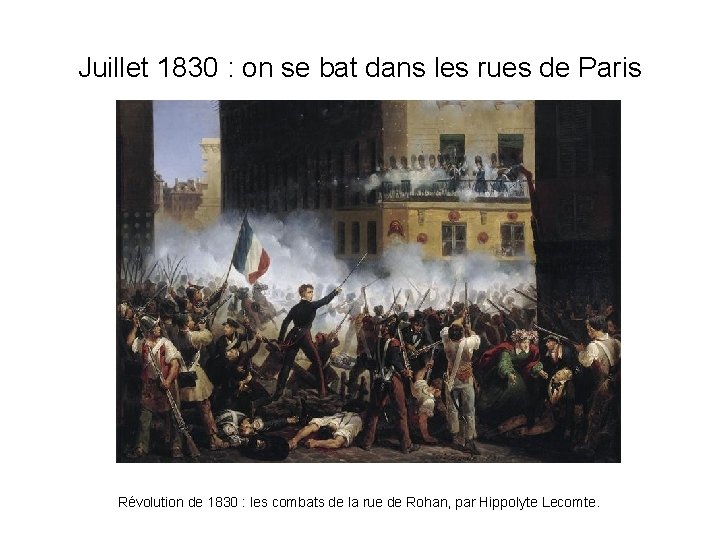 Juillet 1830 : on se bat dans les rues de Paris Révolution de 1830